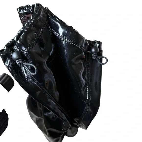 Free People Go Go Gloss Over-the-Knee Boots Size 38 Black Patent Leather - Picture 6 of 11